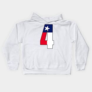 Number 4 Texas Flag Kids Hoodie